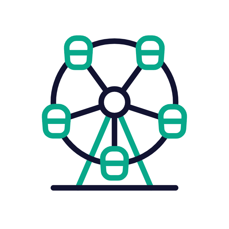 A spinning ferris wheel GIF.