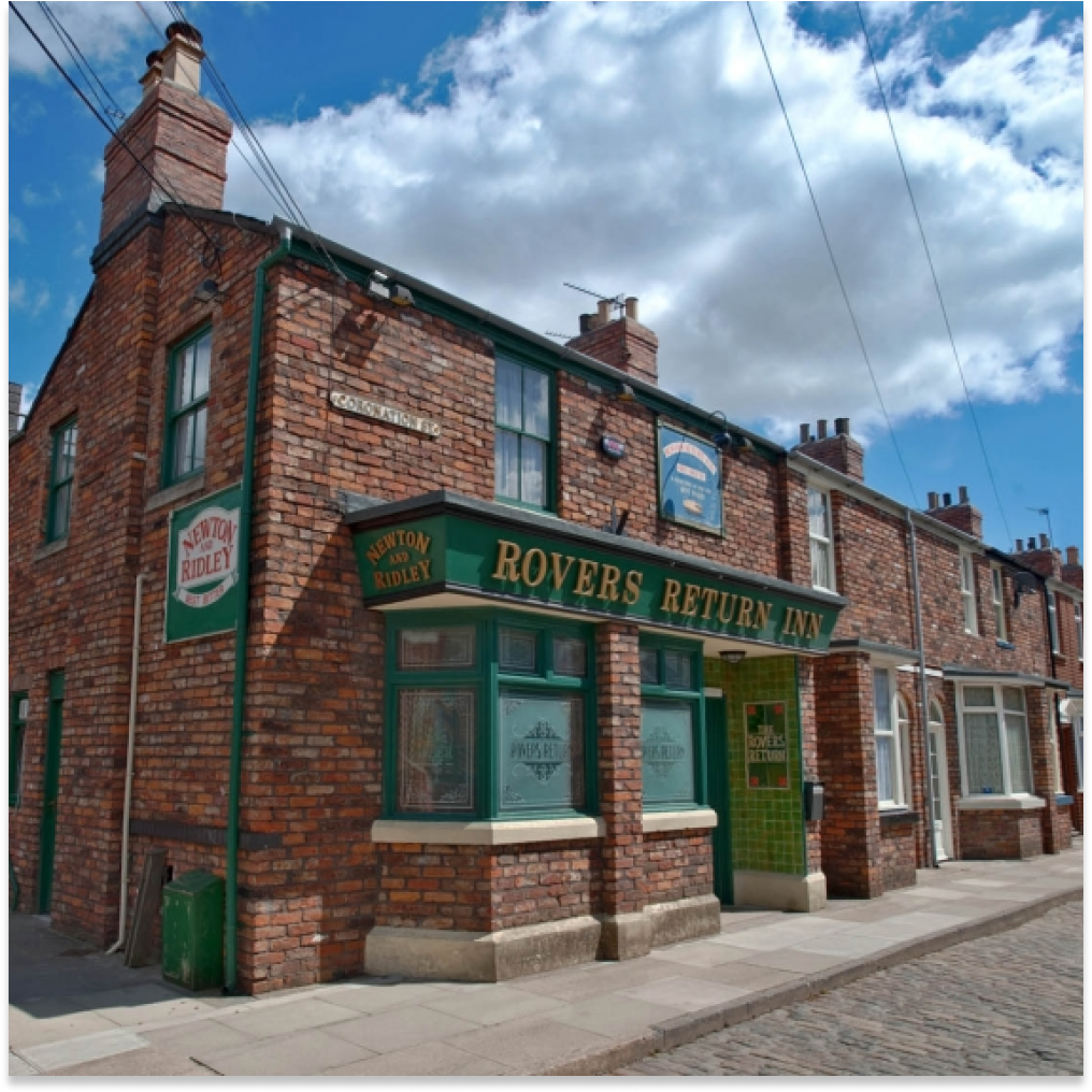 Rovers Return Inn set at the Granada Studio Tour in Manchester, United Kingdom.