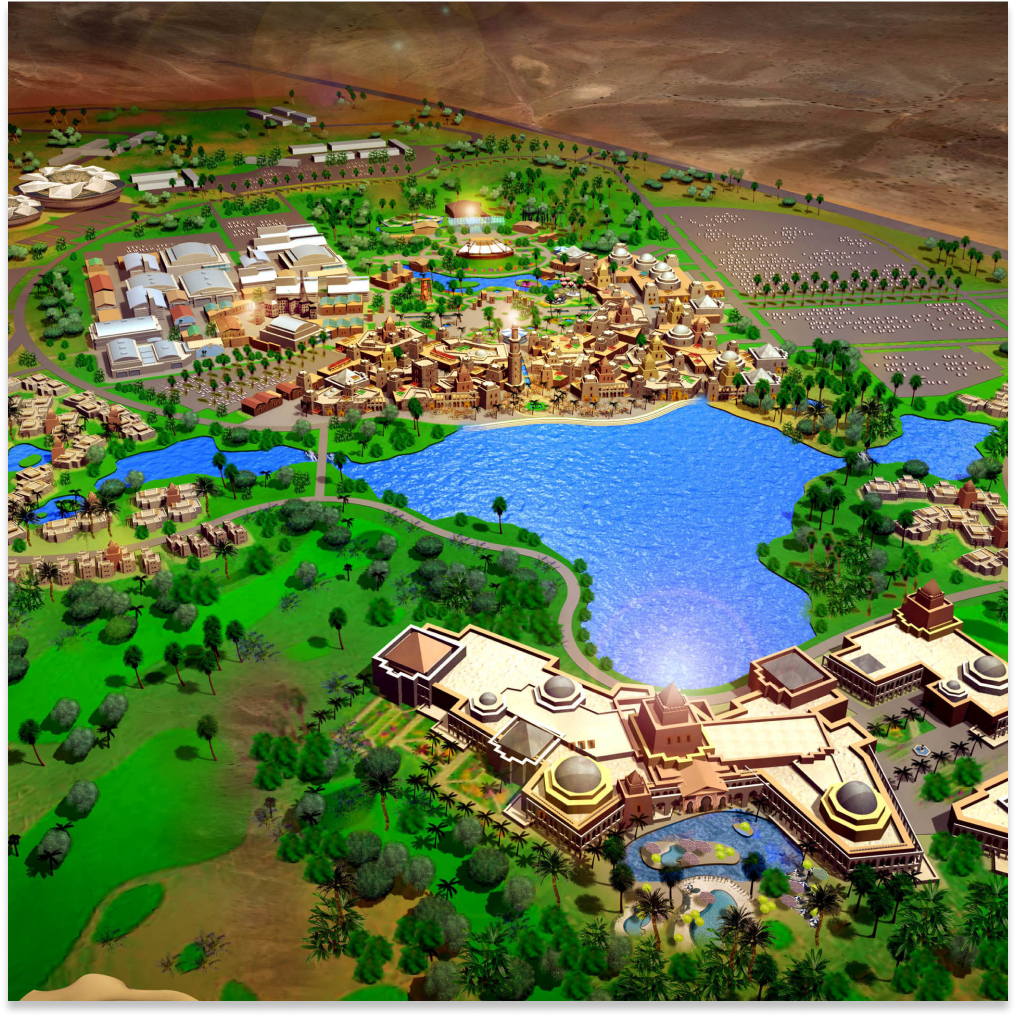 Concept design rendering of Morocco Film City development project.