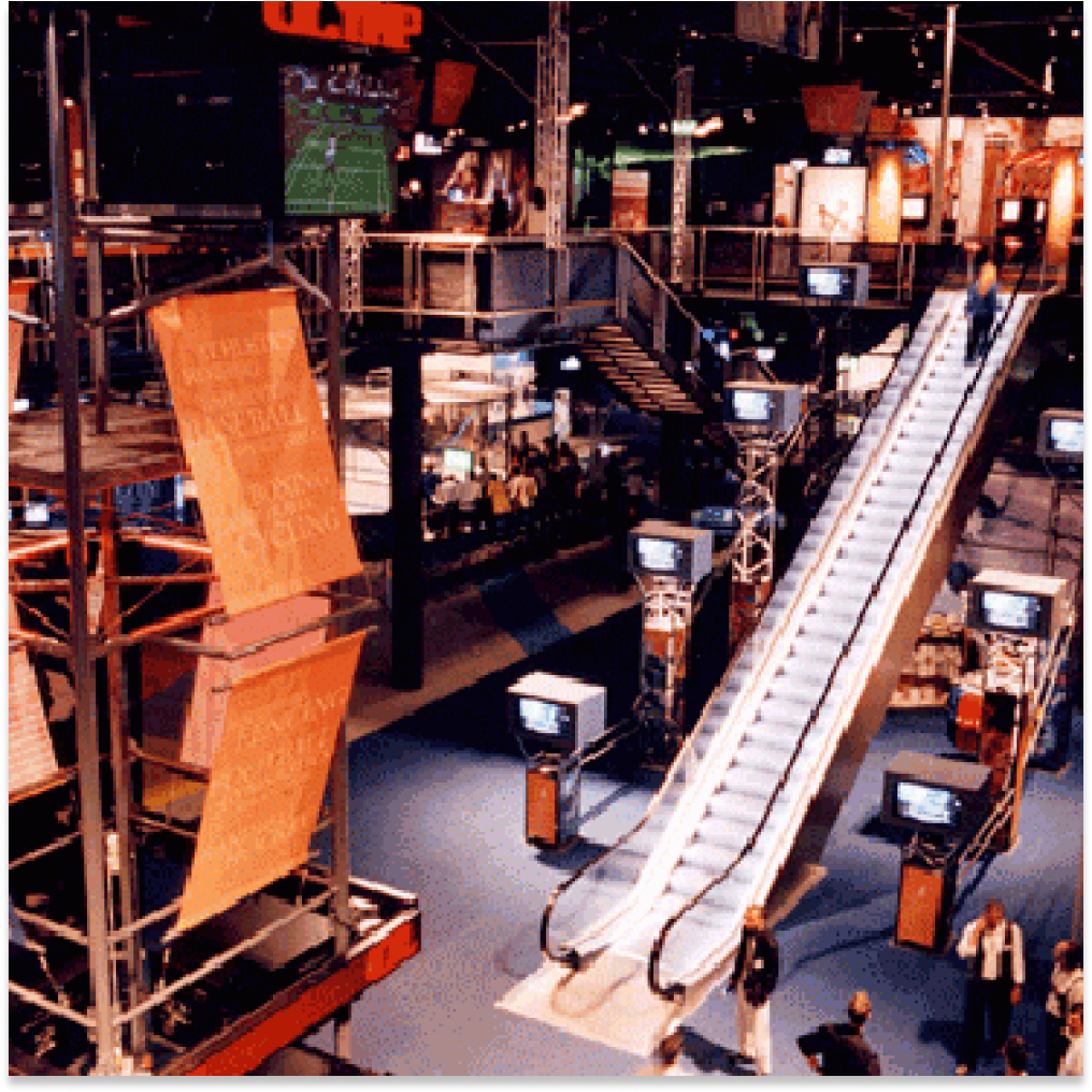 Picture of several exhibits at the Olympic Spirit attraction in Toronto, Canada.